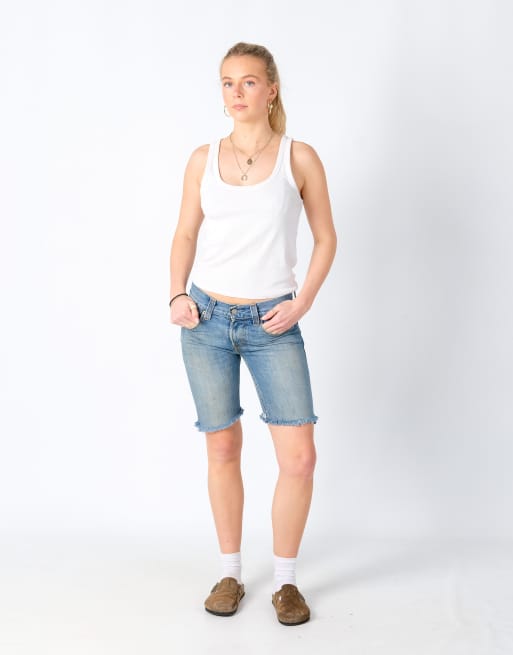 Vintage Levi's 511 29x18 Denim Shorts Light Blue