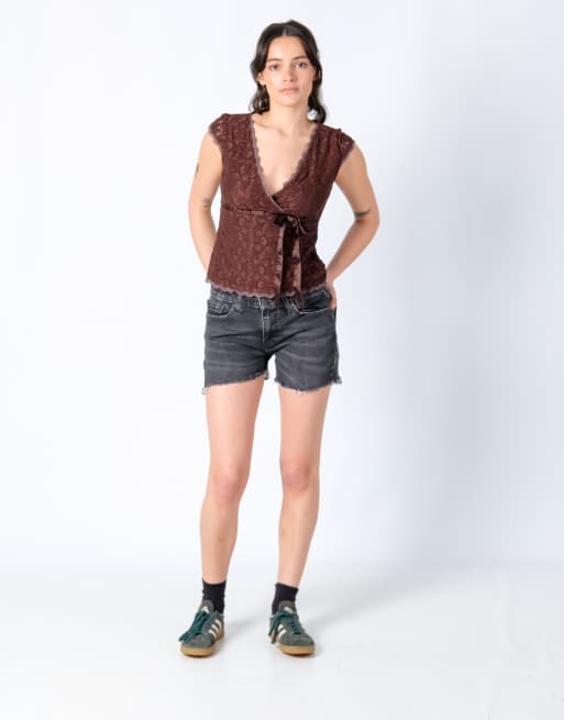 Vintage Levi's 511 30x15 Denim Shorts Charcoal Grey