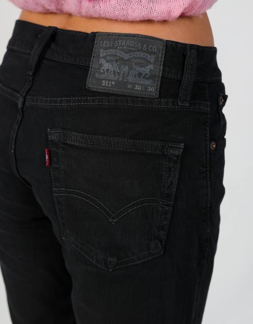 Vintage Levi's 511 30x30 denim jeans in black, 4 of 4