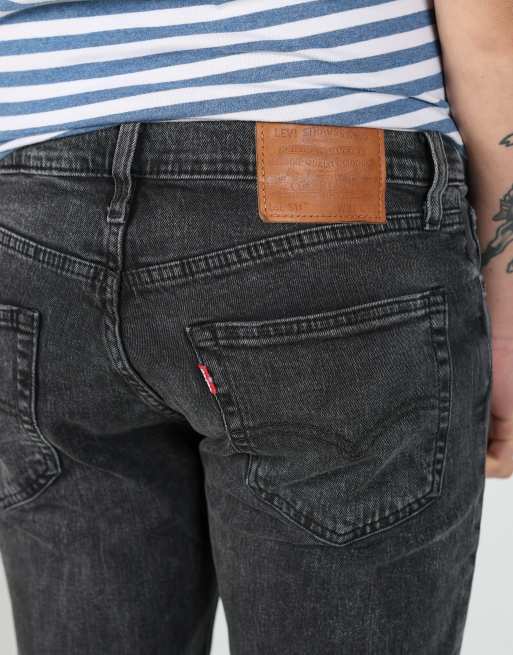 Vintage Levi's 511 31x32 denim jeans in charcoal grey, 4 of 4