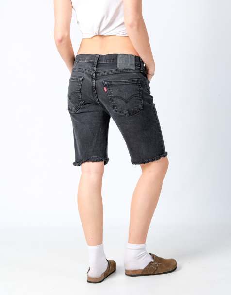 Vintage Levi's 511 32x18 Denim Shorts Charcoal Grey - view 1