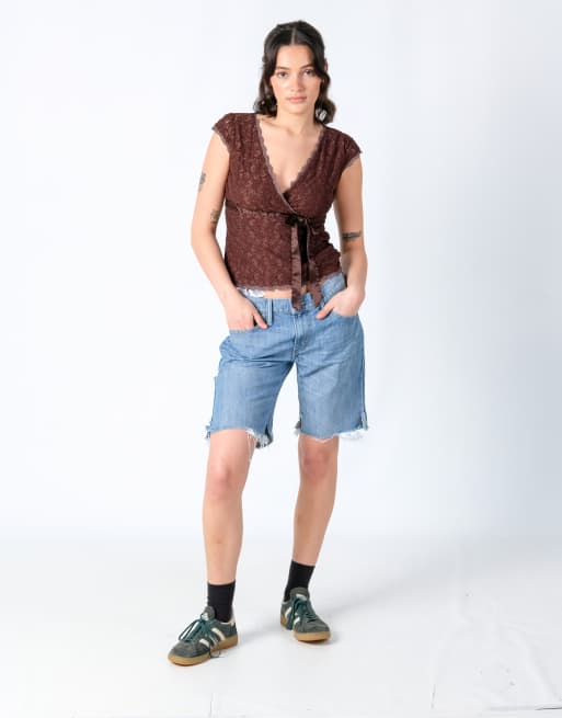 Vintage Levi's 511 32x19 Denim Shorts Light Blue