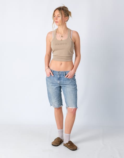 Vintage Levi's 511 32x20 Denim Shorts Light Blue - view 1