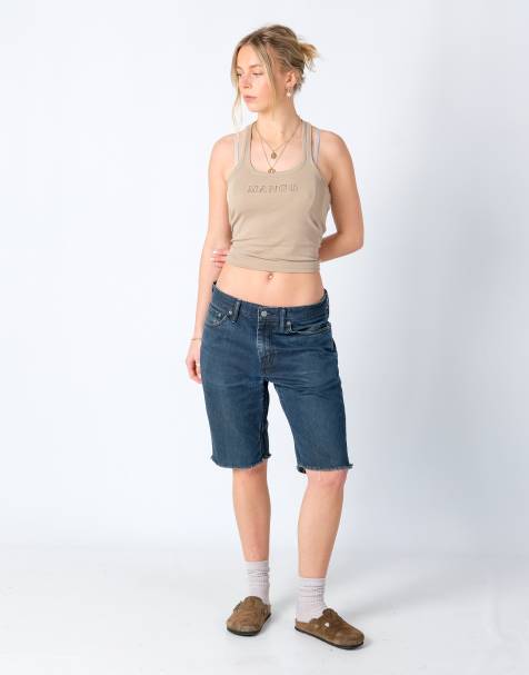Vintage Levi's 511 32x21 Denim Shorts Navy Blue - view 1