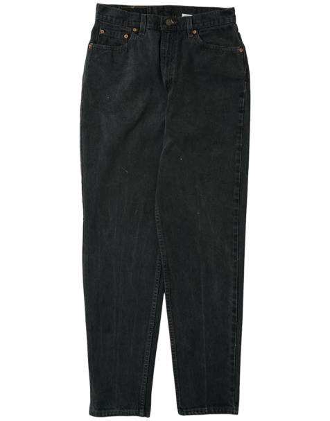 Vintage Levis 512 90s size S tapered jeans in black - view 1