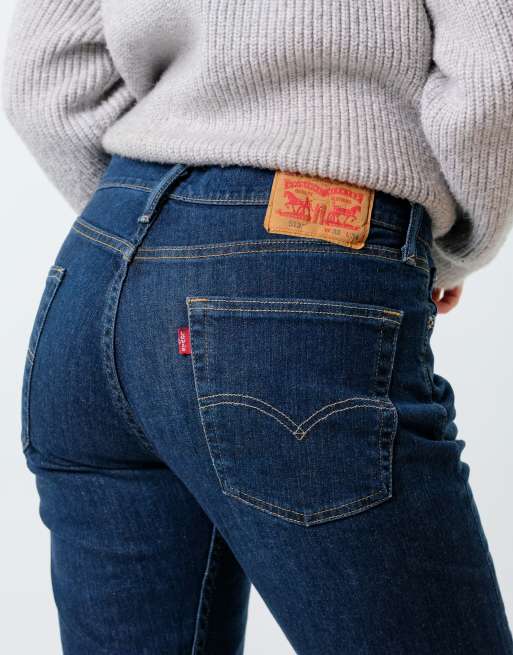 Vintage Levi's 513 32x34 Denim Jeans Navy Blue