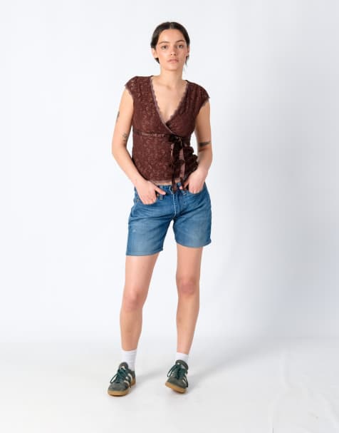 Vintage Levi's 514 29x15 Denim Shorts Blue - view 1