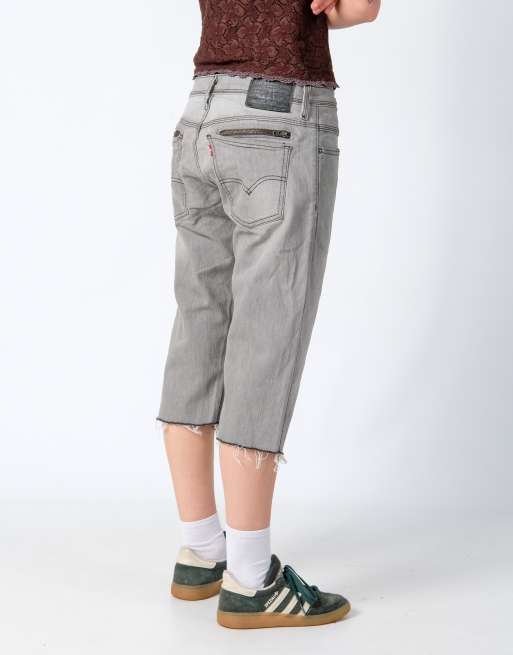 Vintage Levi's 514 31x26 Denim Shorts Light Grey