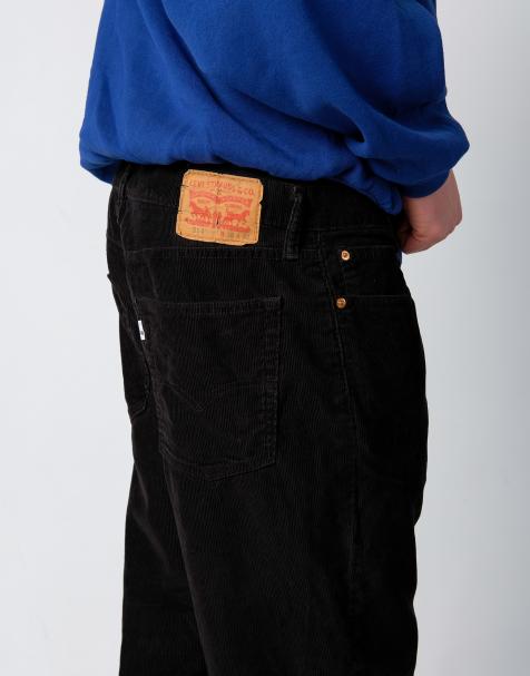 Vintage Levi's 514 36x32 Corduroy Baggy Pants Black - view 1