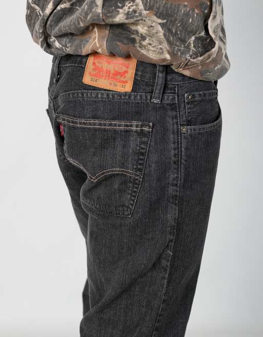 Vintage Levi's 514 36x32 denim jeans in charcoal grey, 4 of 4