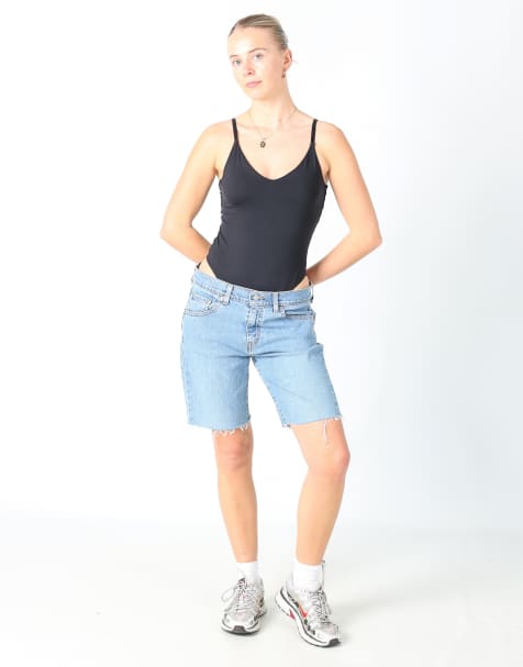 Vintage Levi's 515 30x17 denim shorts in light blue - view 1