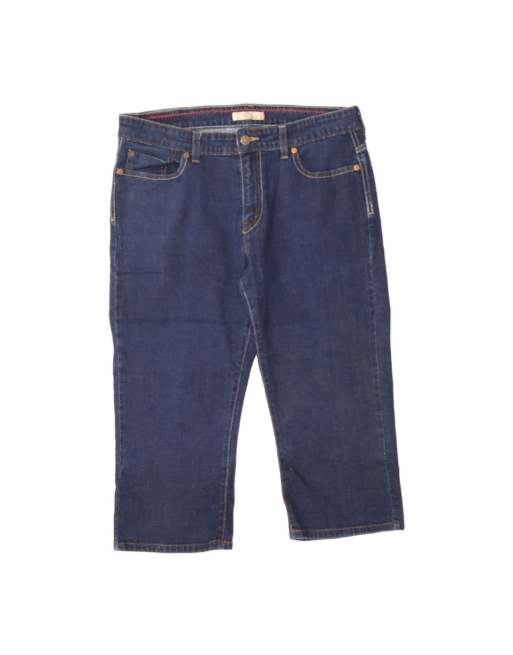 Vintage Levi's 515 Capri Jeans US 12 Large W34 L19 In Blue