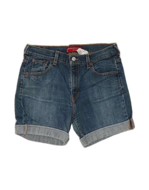 Vintage Levi's 515 Denim Shorts US 10 Large W32 In Blue - view 1