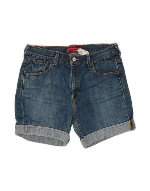 Vintage Levi's 515 Denim Shorts US 10 Large W32 In Blue