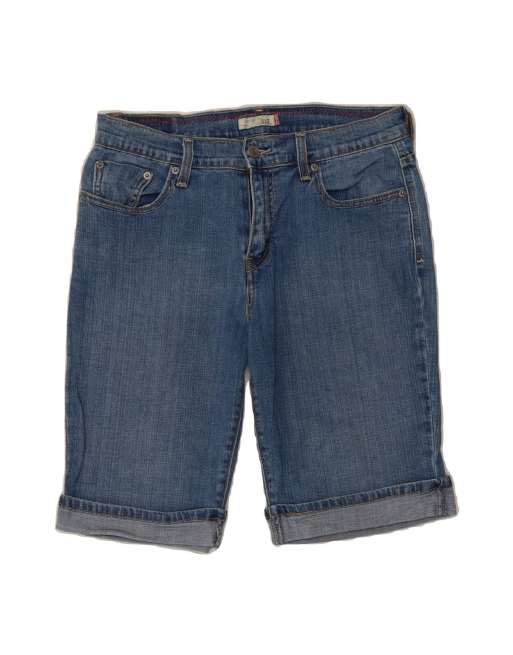 Vintage Levi's 515 Denim Shorts US 8 Medium W28 In Blue