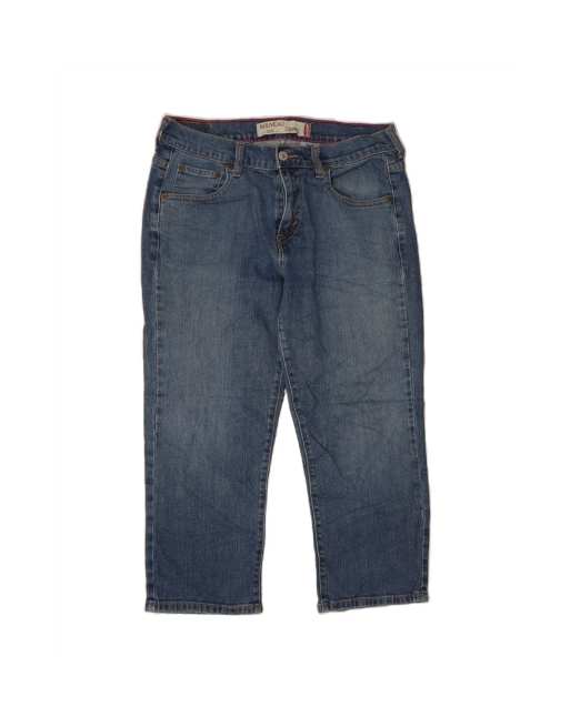 Vintage Levi's 515 Stretch Capri Jeans US 10 Large W34 L22 In Blue