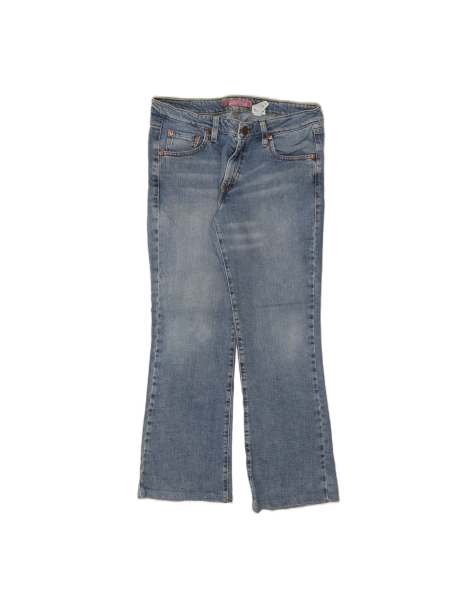 Vintage Levi's 518 Super Low Bootcut Jeans US 11 Large W34 L28 In Blue - view 1