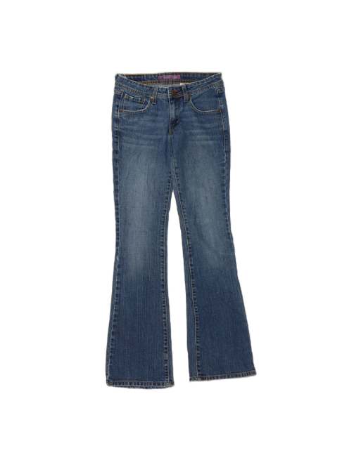 Vintage Levi's 518 Super Low Bootcut Jeans US 3 Small W28 L32 In Blue