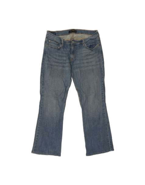 Vintage Levi's 524 Super Low Bootcut Jeans US 12 Large W34 L28 In Blue - view 1