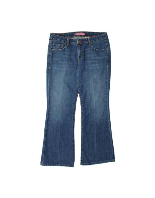 Vintage Levi's 524 Super Low Flared Jeans US 13 Large W30 L32 In Blue