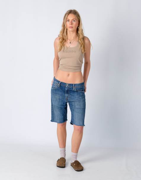 Vintage Levi's 527 33x19 Denim Shorts Blue - view 1