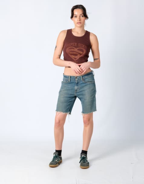 Vintage Levi's 538 32x17 Denim Shorts Light Blue - view 1