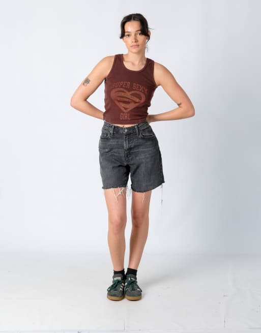 Vintage Levi's 541 34x15 Denim Shorts Charcoal Grey