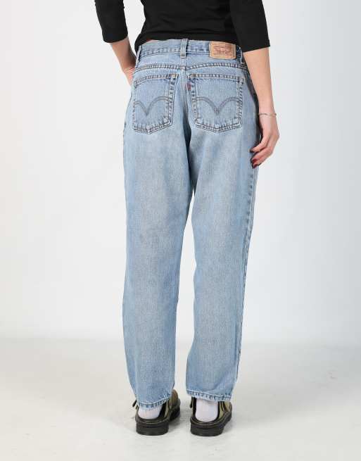 Vintage Levi's 550 28x60 denim jeans in light blue