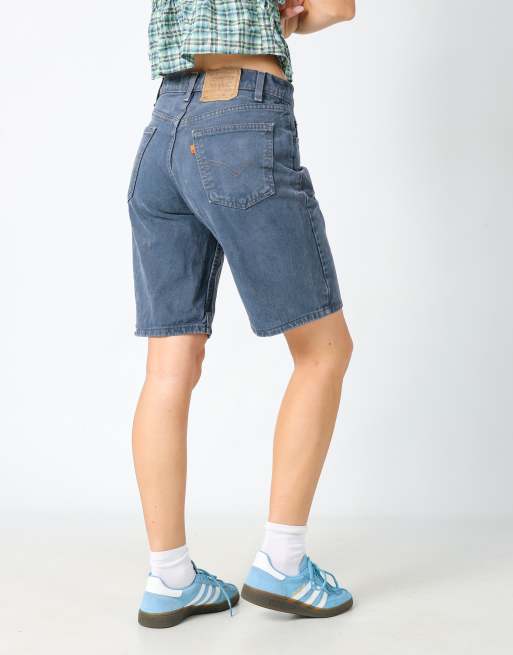 Vintage Levi's 550 30x20 denim jorts shorts in navy blue