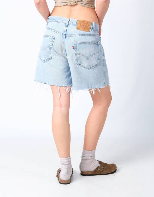 Vintage Levi's 550 33x15 Denim Shorts Light Blue