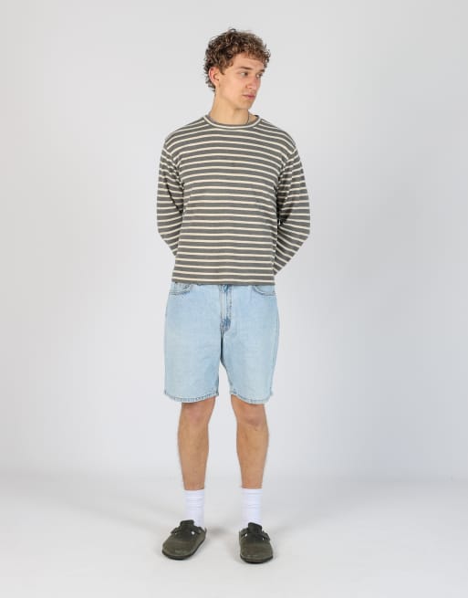 Vintage Levi's 550 34x18 denim jorts shorts in light blue