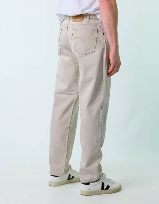 Vintage Levi's 550 34x32 Denim Jeans Beige