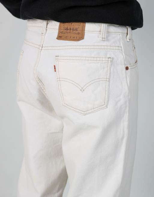Vintage Levi's 550 34x32 denim jeans in cream, 4 of 4
