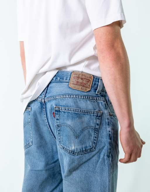Vintage Levi's 550 34x32 Denim Jeans Light Blue