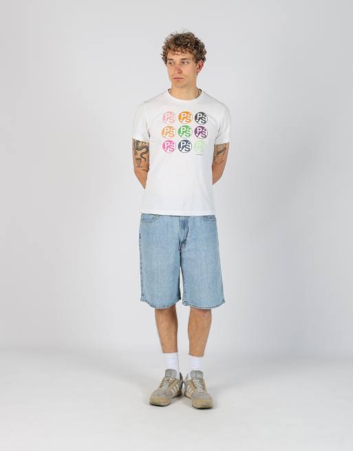 Vintage Levi's 550 34x37 denim jorts shorts in light blue