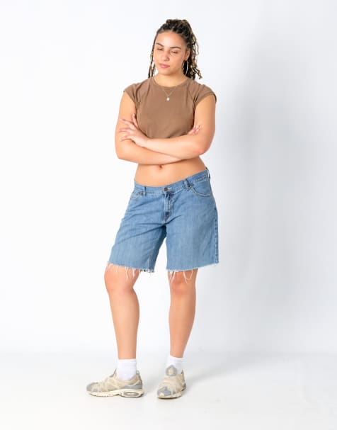 Vintage Levi's 550 36x18 Denim Shorts Light Blue - view 1