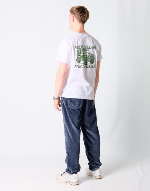 Vintage Levi's 550 36x30 Corduroy Baggy Pants Navy Blue, 3 of 4