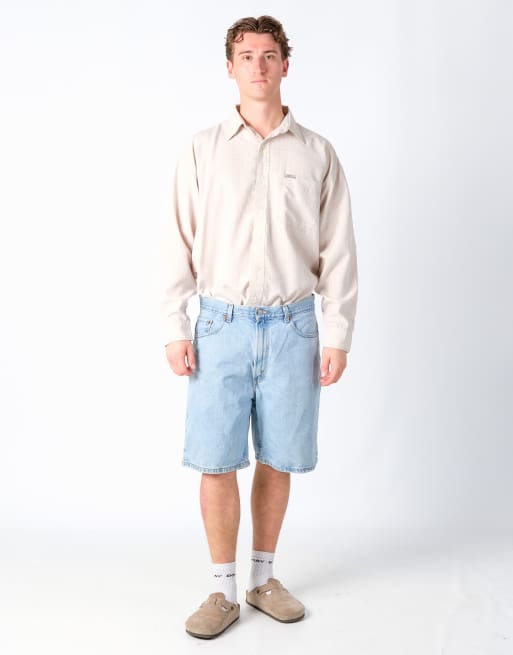 Vintage Levi's 550 38x20 Denim Jorts Shorts Light Blue