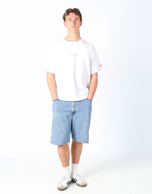 Vintage Levi's 560 36x23 denim shorts light blue