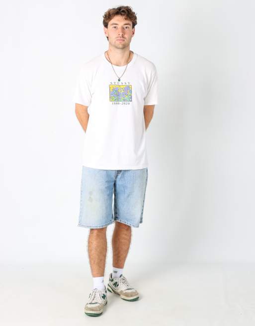 Vintage Levi's 569 32x23 denim jorts shorts in light blue