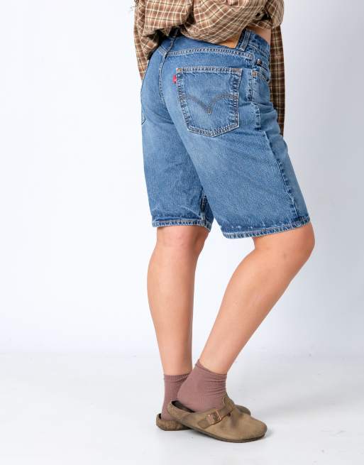 Vintage Levi's 569 34x22 Denim Jorts Shorts Light Blue