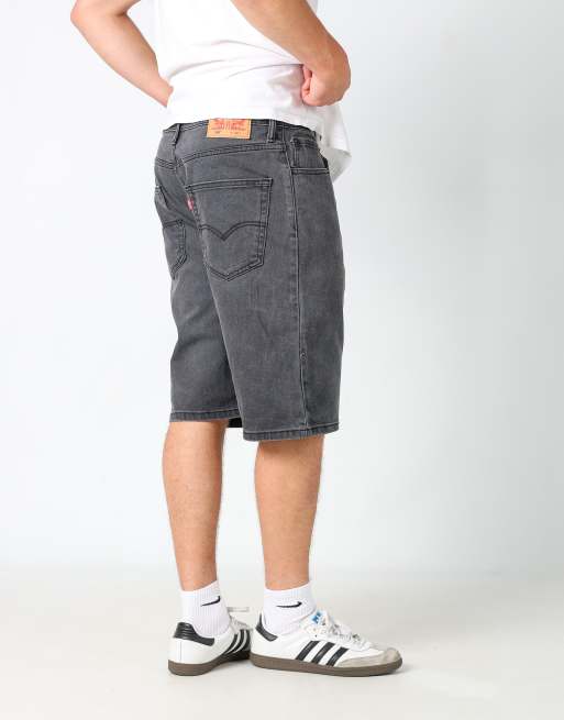 Vintage Levi's 569 34x23 denim jorts shorts in charcoal grey