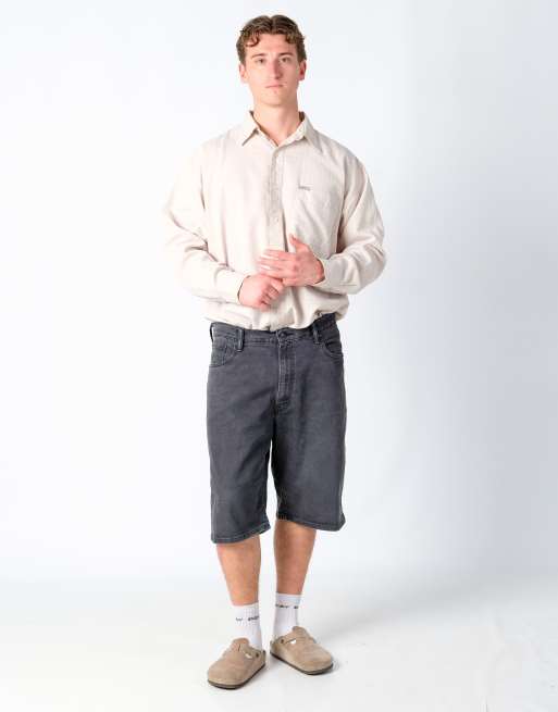 Vintage Levi's 569 36x24 Denim Jorts Shorts Charcoal Grey