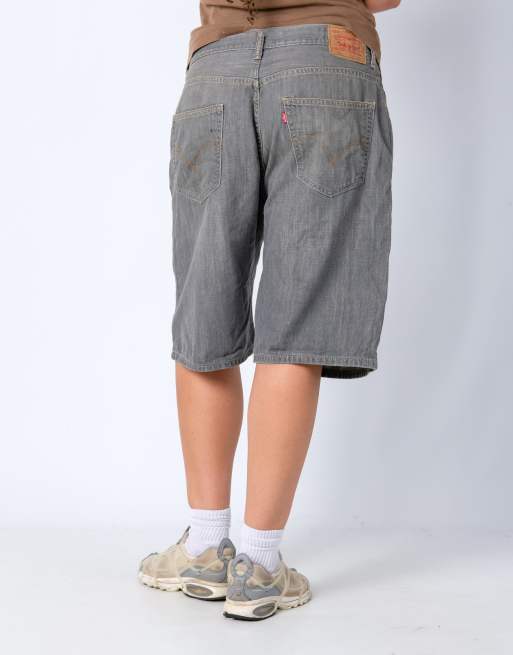 Vintage Levi's 569 36x24 Denim Jorts Shorts Grey