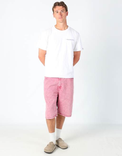 Vintage Levi's 569 36x24 denim jorts shorts in pink