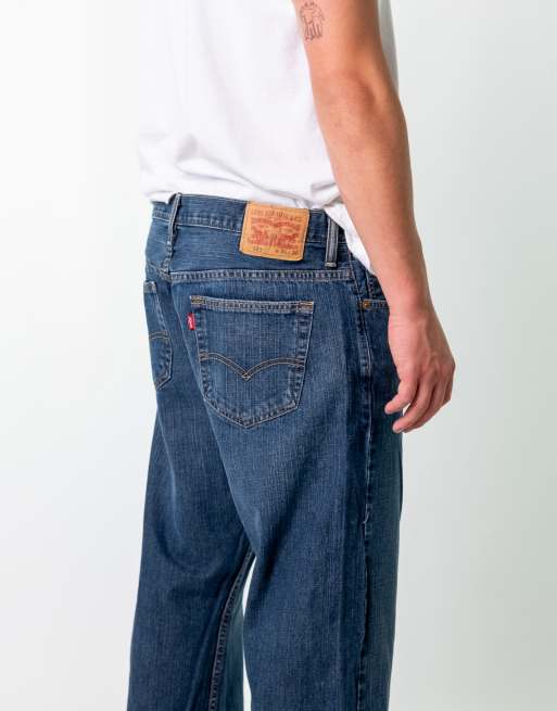 Vintage Levi's 569 36x30 Denim Jeans Navy Blue