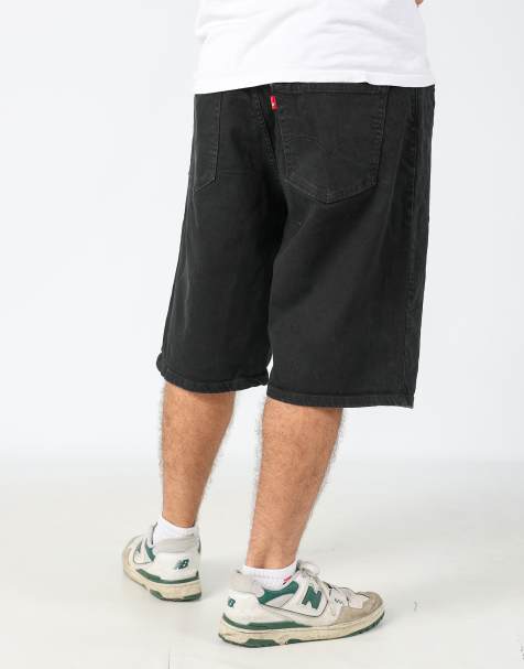 Vintage Levi's 569 38x24 denim jorts shorts in black - view 1