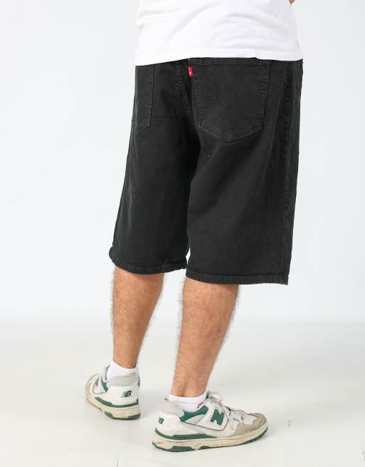 Vintage Levi's 569 38x24 denim jorts shorts in black