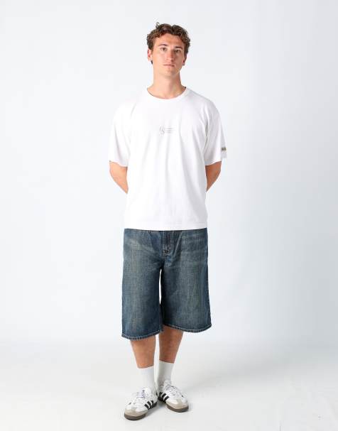 Vintage Levi's 569 38x26 denim jorts shorts navy blue - view 1