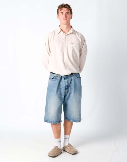 Vintage Levi's 569 40x26 Denim Jorts Shorts Light Blue